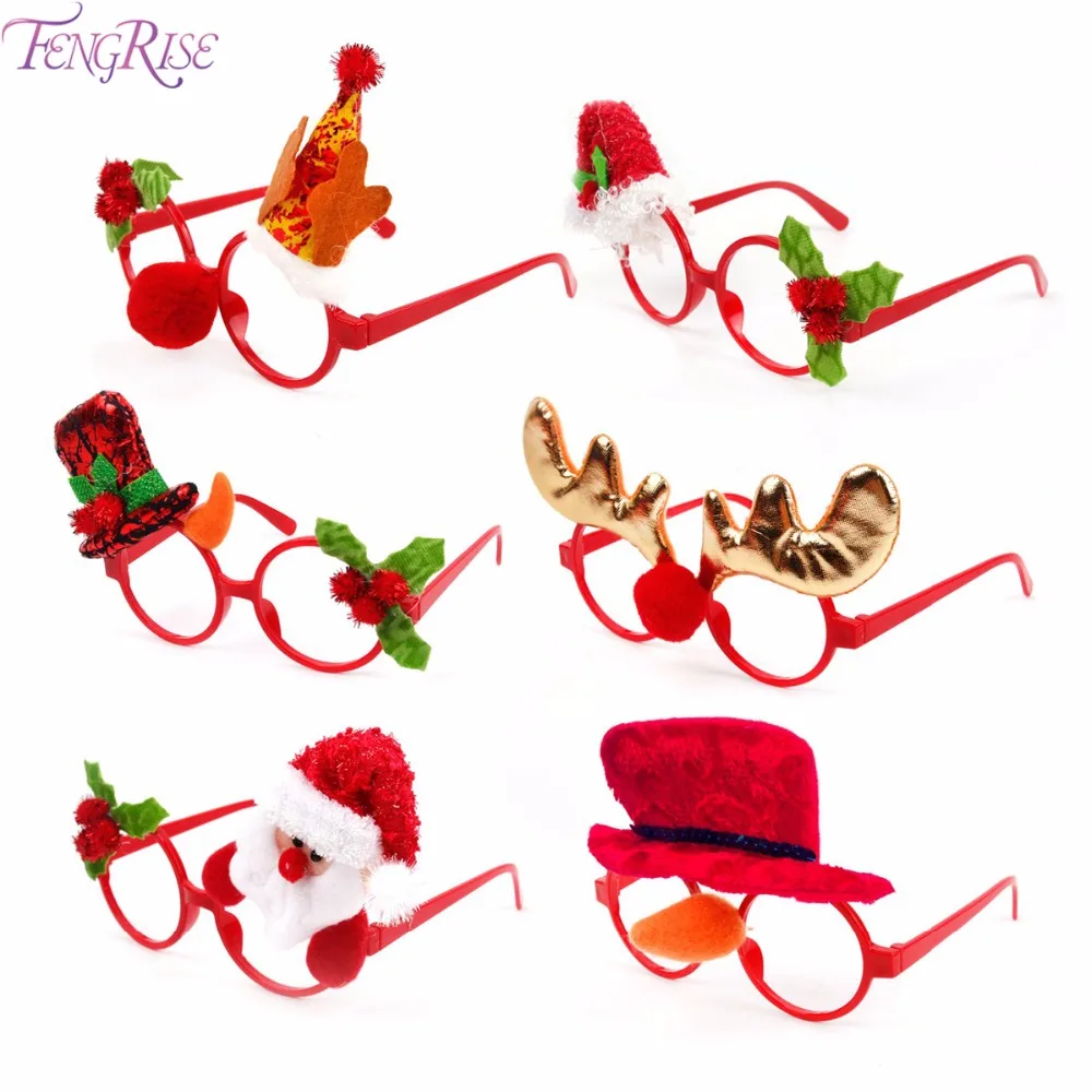 

FengRise Santa Claus Glasses Merry Christmas Glasses Christmas Gifts for Children Christmas Decorations for Home New Year Gifts