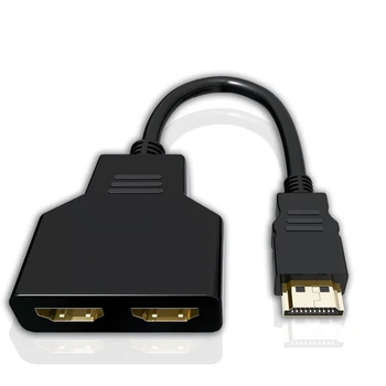 

4K HDMI 2.0 Cable Splitter Adapter Converter 1 In 2 Out HDMI Male to 2 HDMI UHD