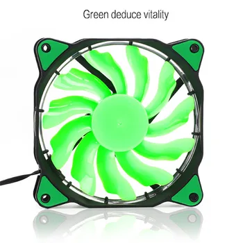 

Quiet 120mm DC 12V 3+4pin LED effects Clear Computer Case Fan For Radiator Mod 6M3 Drop Shipping