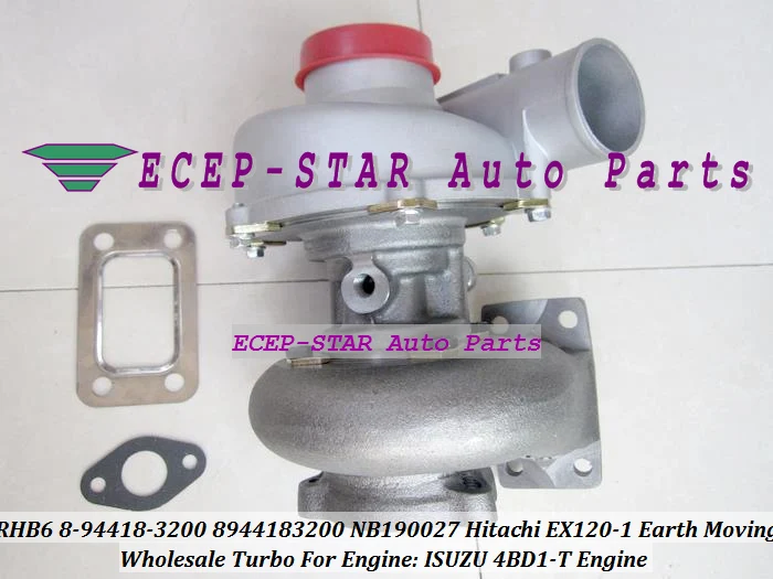 RHB6 894418-3200 8944183200 Turbo Turbine Turbocharger For HITACHI EX120-1 Engine ISUZU 4BD1 4BD1-T with gaskets (4)