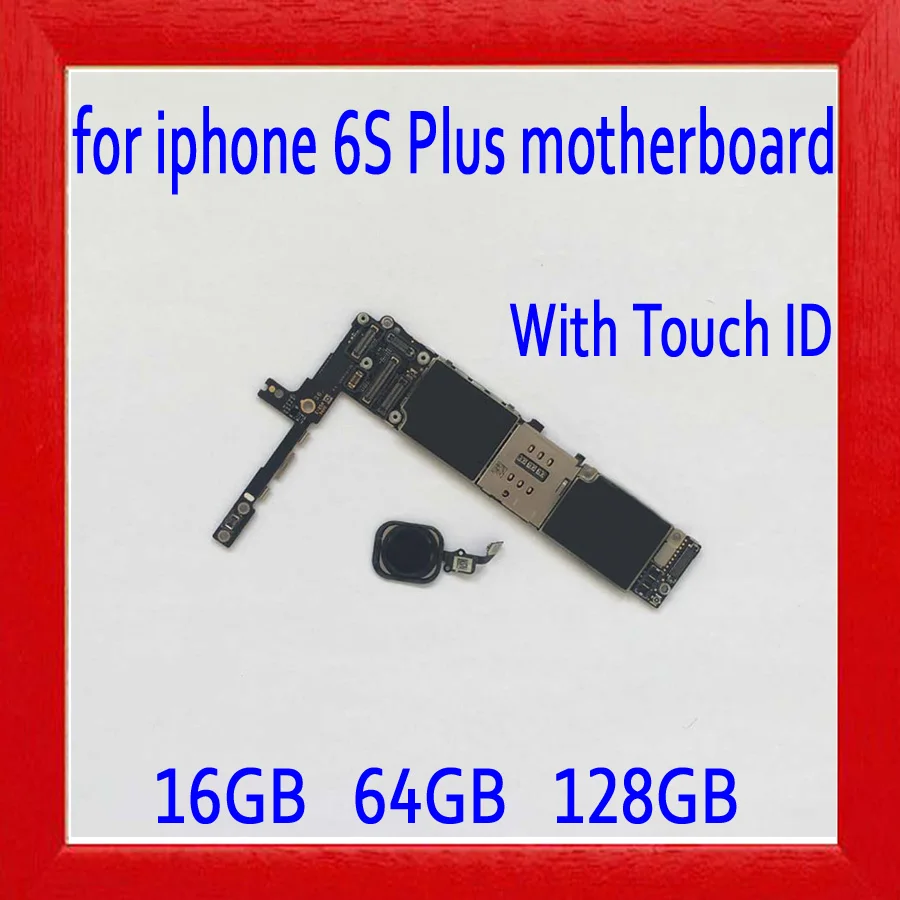 

Black/ White/ Gold for iphone 6S Plus Motherboard with Touch ID,Original unlocked for iphone 6s plus Mainboard,Free iCloud