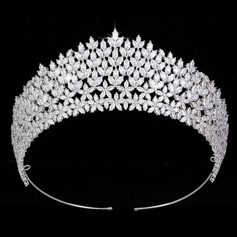 

Crown Tiara HADIYANA Wedding Hair Accessories Luxury Vintage For Women Elegant BC5305 Zircon With Top Quality Corona Princesa