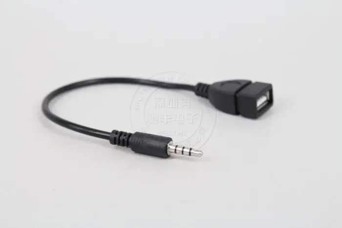 

Car 3.5 turn USB bus line aux3.5 car OTG audio line aux to USB transfer U female head disk connection