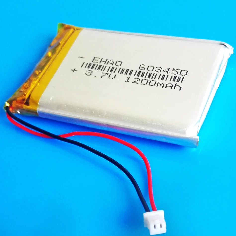 JST 1 25 мм 2pin 3 7 V 1200mAh литий полимерный литиевый аккумулятор разъем для GPS DVD bluetooth