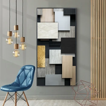 

Modern Canvas Painting Poster and Print for Living Room Bedroom Painting Abstract Decoration Pictures Square Black Home Wall Art