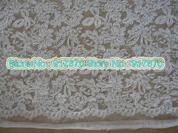 

3Yards Gorgous Off White Cord Lace Fabric for Wedding Dresses Accessories