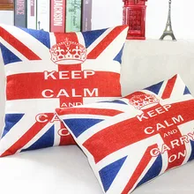 Автомобильные подушки с принтом флага Великобритании "Юнион Джек льняная подушка из хлопка с эффектом декоративная подушка для дома 45 см х 45 см Декоративные диванные подушки