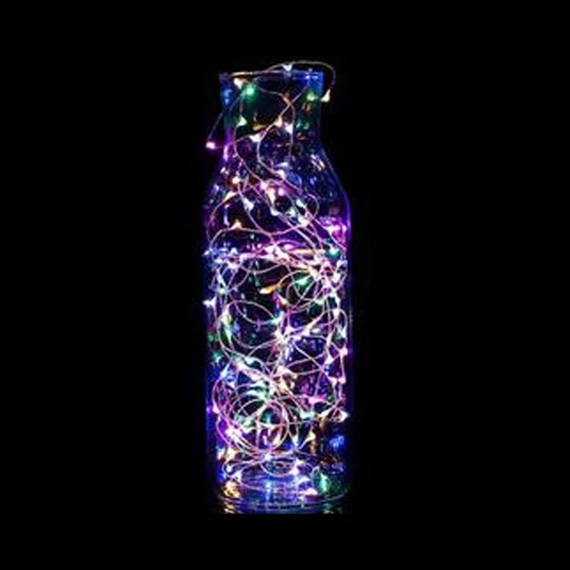 Светодиодный светильник-гирлянда s 10 м, 5 м, 2 м, медная серебряная проволока, гирлянда для дома, Рождества, свадьбы, вечеринки, украшение, питание от батареи АА, сказочный светильник