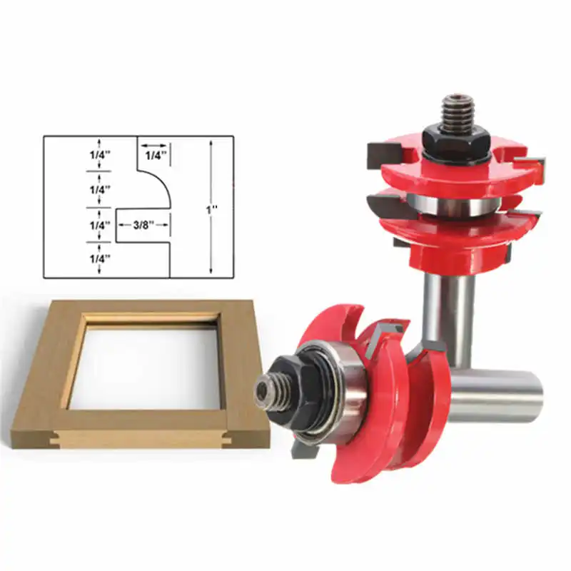 

Wholesale Price 2pcs/set 12.7 mm Shank Roman Ogee Router Bit Rail Stile Drill Bits Woodworking Tenon Tool Blade Knife Cutter New