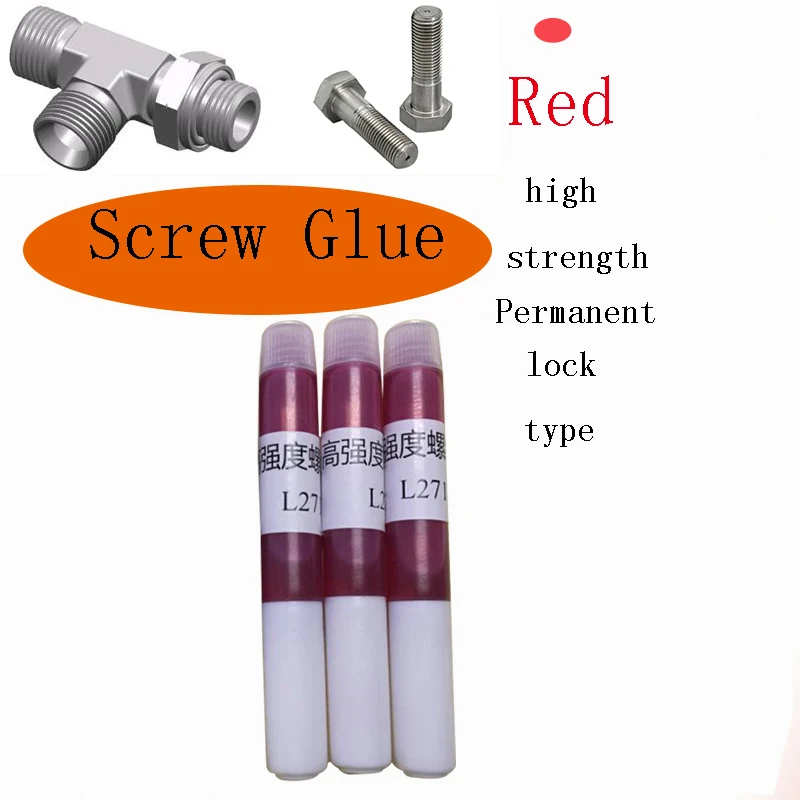 

2pcs Anaerobic 271 Screws Red Liquid Glue Fixed Prevent Screws Shock Rust Loose Corrosion Rust Fixed Screwa for Office Home 2g