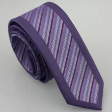YIBEI Coachella Узкие галстуки галстук фиолетовая кайма диагональные полосы галстук тканый тонкий узкий галстук Повседневный галстук мужской свадебное платье