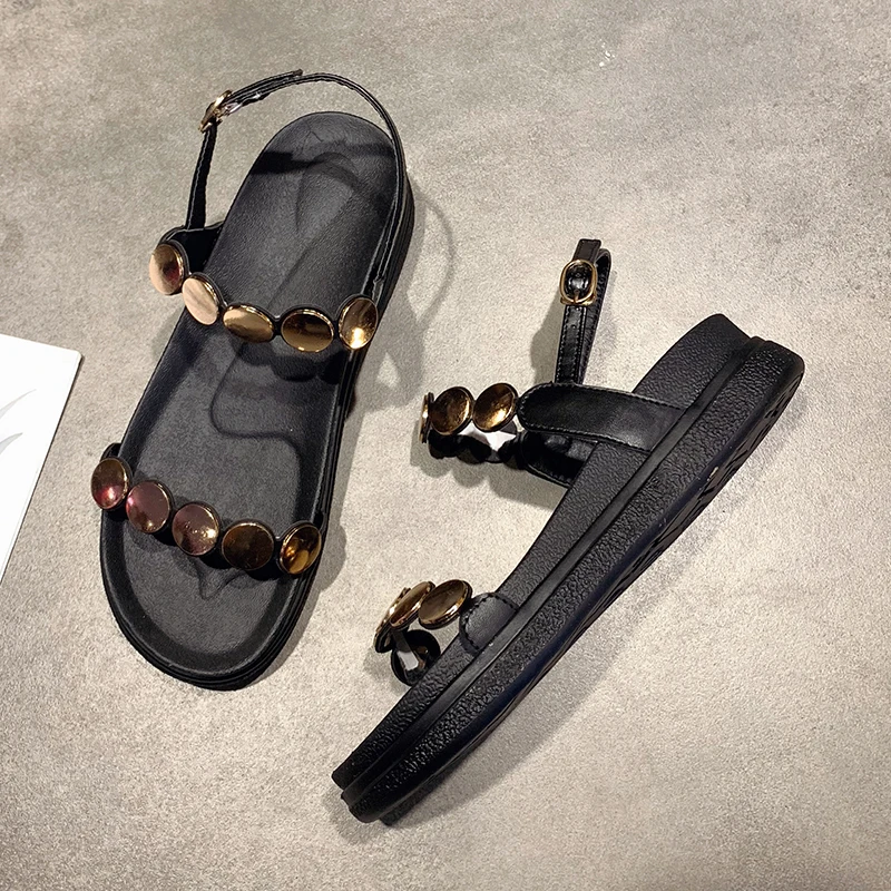 

2019 Summer Bling Women Sandals Casual Gladiator Sandals Women Platform Beach Flip Flops Soft Flats Sandals Summer Women Shoes