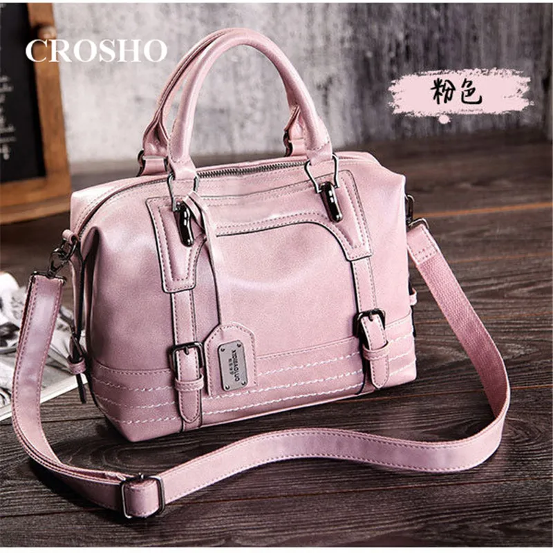 

CROSHO Slanted Shoulder Bag for Ladies Casual Fashion Genuine Leather Cow Leather
