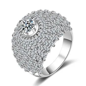 

2018 Amazon fashion Europe and America exaggerated ring horse eye zircon ring