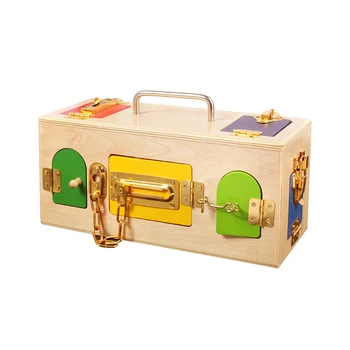 

Montessori Toys Lock Box Toy Montessori Educational Wooden Toys For Children Sensorial Educational Wooden Games Practical Gift