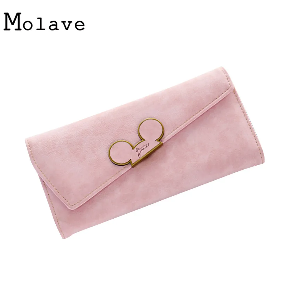 MOLAVE новые модные дизайнерские Farbe Scrubs Lange Frauen портфели Damen Mickey Geldborse geldborsen Холтер