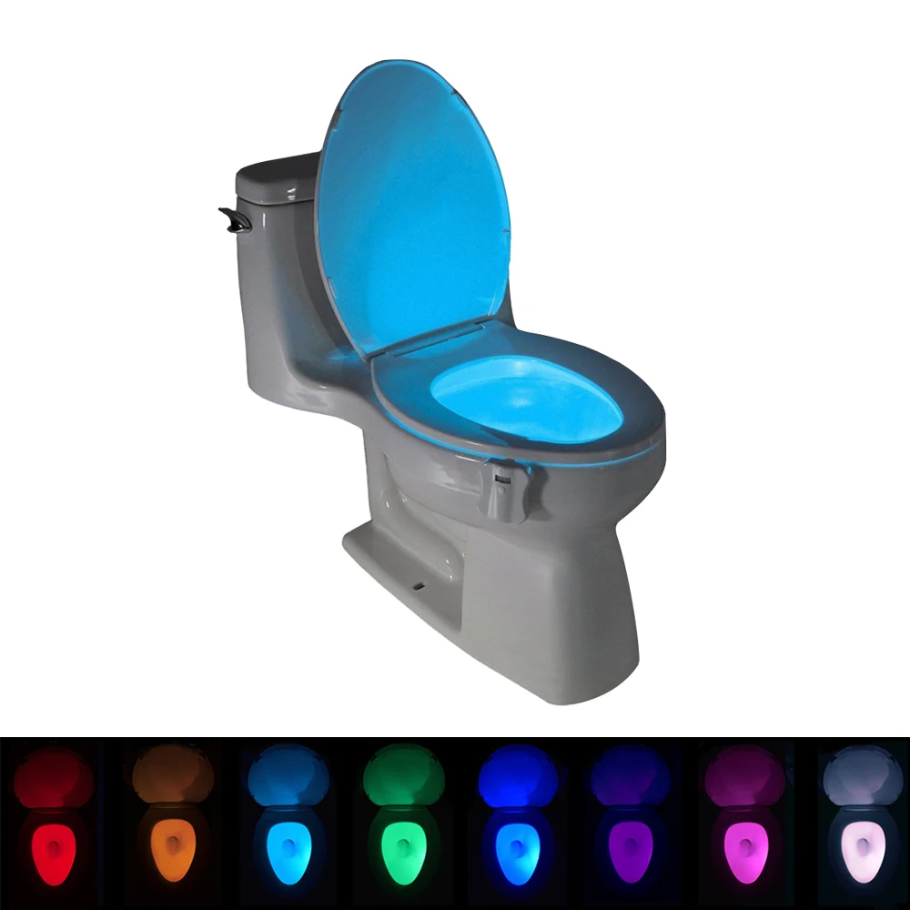 Задний светильник для унитаза светодиодный RGB с датчиком движения датчик ночник 8