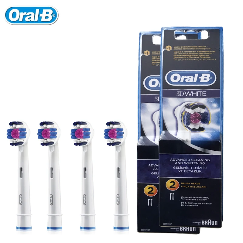 Buy 4pc Oral B 3D White Replacement Electric