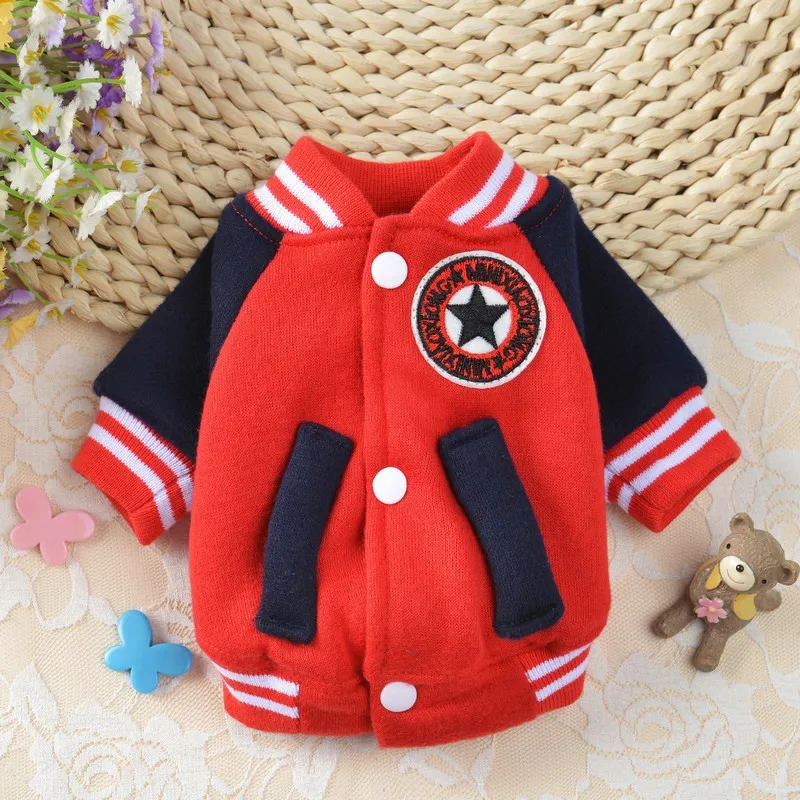 Winter Dog Clothes | Baseball Jacket for Small Dog | Dog Warm Jacket