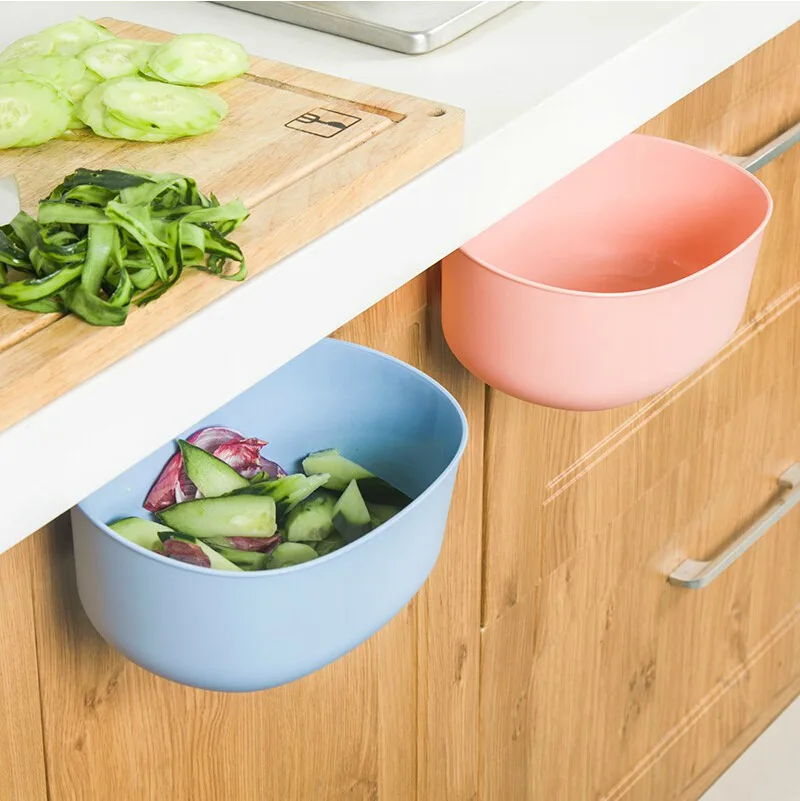 1pc Kitchen Multifunctional Storage Box Hanging Type Dustbin Vegetable