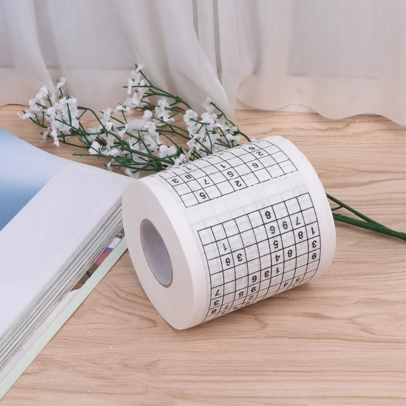 Прочный Sudoku Su печатных ткани рулон туалетной бумаги Бумага Хорошая Игра Головоломка новинка подарок 2 слоя