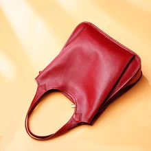 Женские сумки из натуральной воловьей кожи, модные портативные сумки через плечо, сумка-тоут на осень и зиму