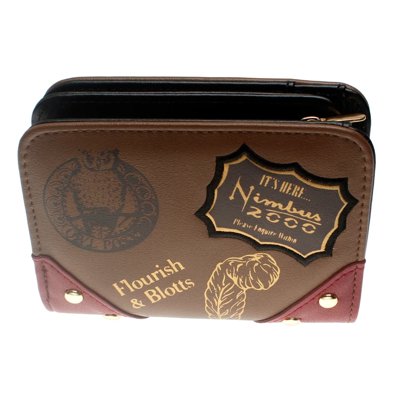 HARRY POTTER HOGWARTS WALLET WOMEN PURSE METAL BADGE RIVET PATCH WALLET HARRY POTTER HOGWARTS WALLET WOMEN PURSE METAL BADGE RIVET PATCH WALLET