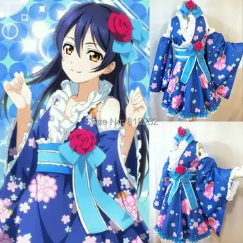 

LoveLive! Love Live Sonoda Umi Kimono Yukata Dress Uniform Outfit Cosplay Costumes