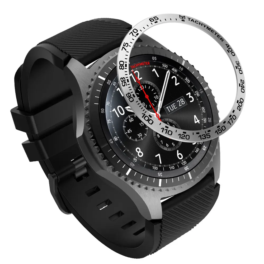 Premium Bezel Ring Styling Frame Case Cover Protection for Samsung Gear, Frontier, and Galaxy Watch