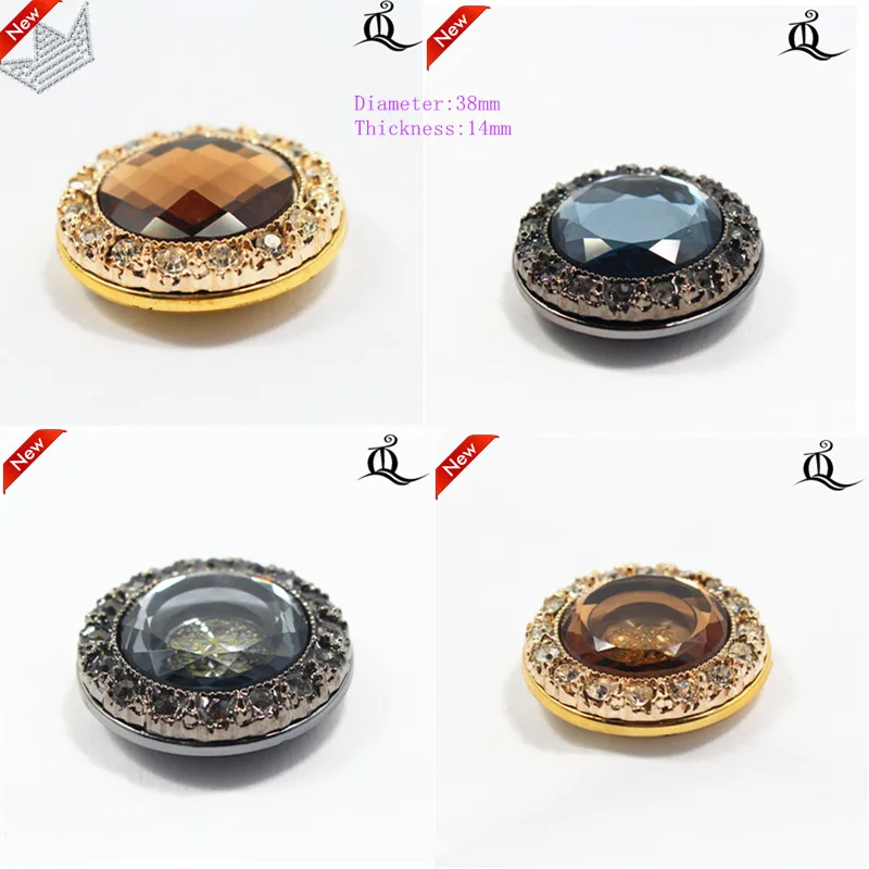 

1 pcs,38mm mix fashion metal acrylic Fur buttons, Mink coat buttons. Rhinestone buttons. big with a diamond buckle.accessory,t1