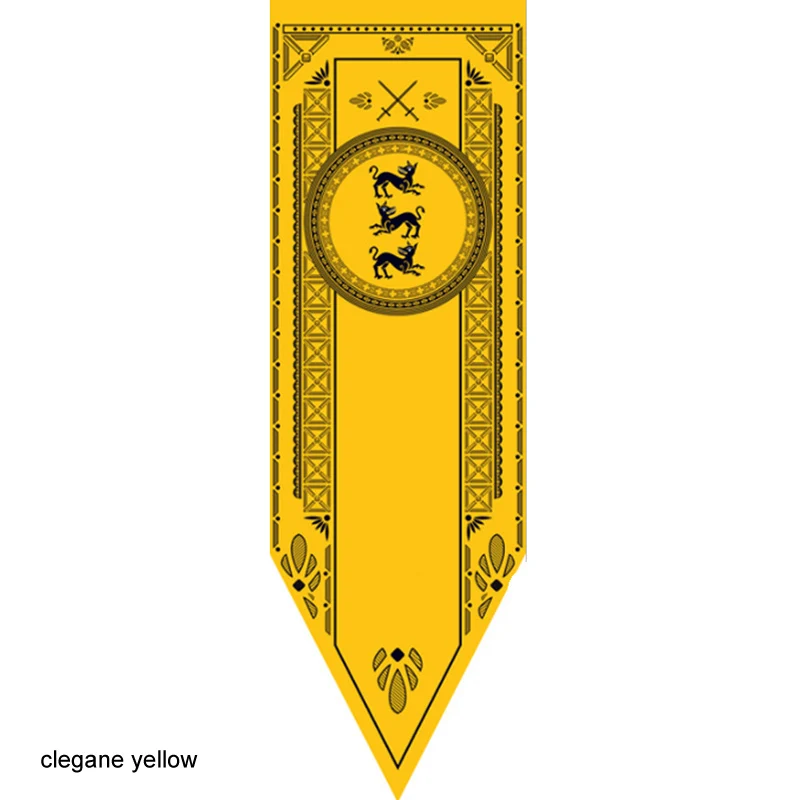Игра престолов баннер флаг Старк Тулли Таргариен Ланнистер Баратеон Мартелл Болтон украшение для дома с изображением флага - Цвет: clegane yellow