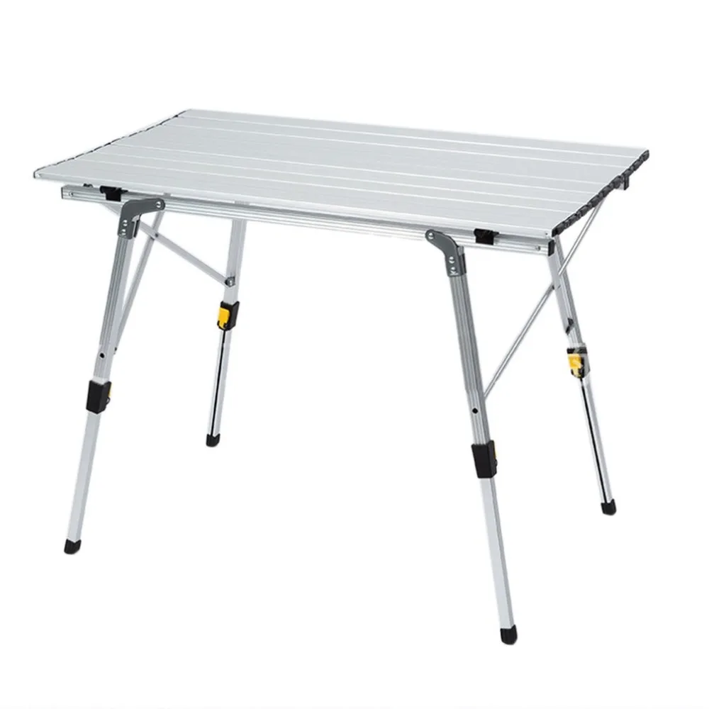 

Hot Portable Camping Table Outdoor Golden Aluminium Alloy Foldable Picnic Hiking Traveling Table Ultralight Mesa Plegable Table
