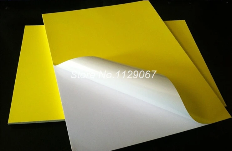 10pcs a4 yellow pp synthetic paper self adhesive sticker paper sticker paper sheet