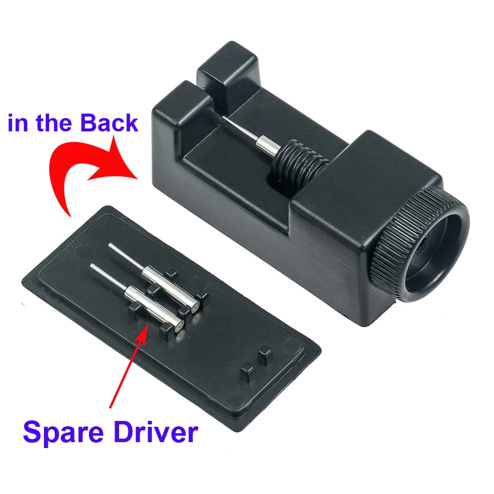 Обновленный набор инструментов для удаления ремешка часов с 2 запасными контактами и 1 съемником из нержавеющей стали для ремонта браслета часовщика