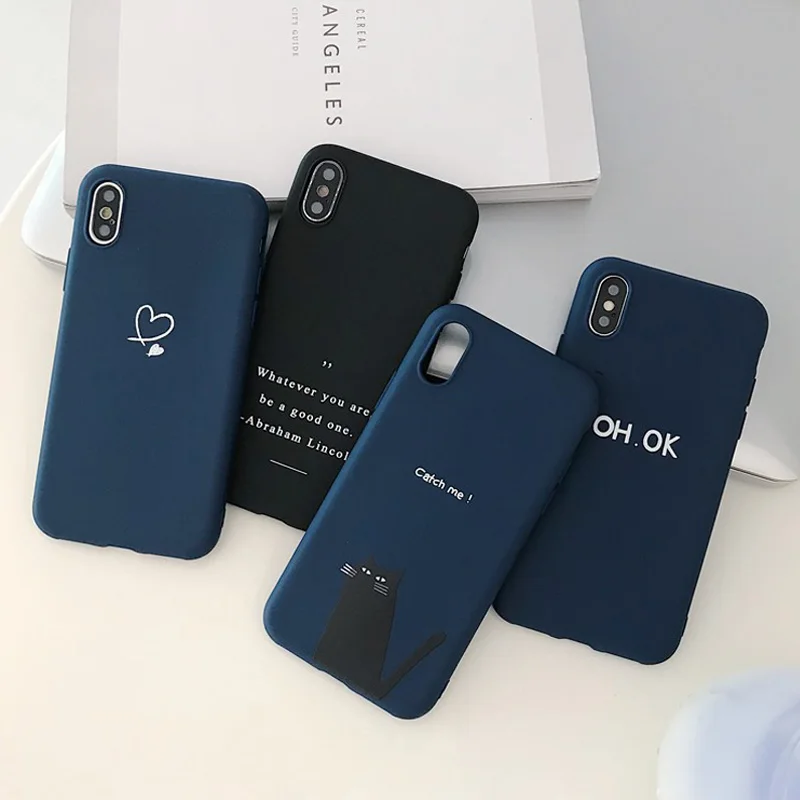 Силиконовый чехол Moskado для iPhone X XR XS Max 7 8 6 6s Plus 5 5S SE Love Heart Letter чехол для телефона с рисунком в виде животного мягкий чехол из ТПУ