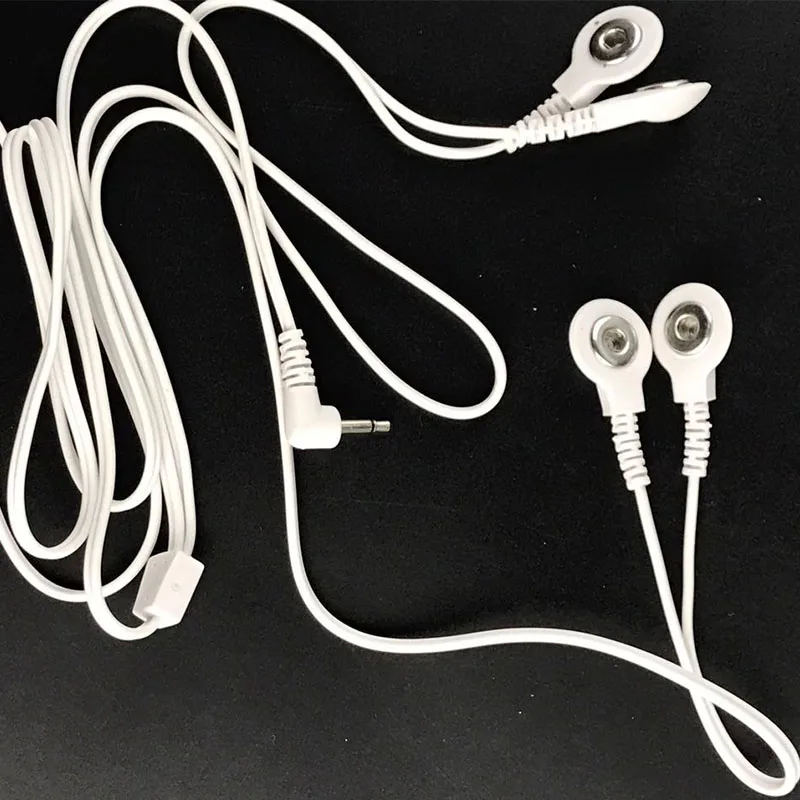 4 Buttons 2.5mm Electrode Wires Replacement Electrode Lead Wires