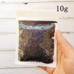 Sparkling Star Glitter Slime & Nail Art Decoration Kit - 10g/20g Ultra - Thin Slices (10g Black)