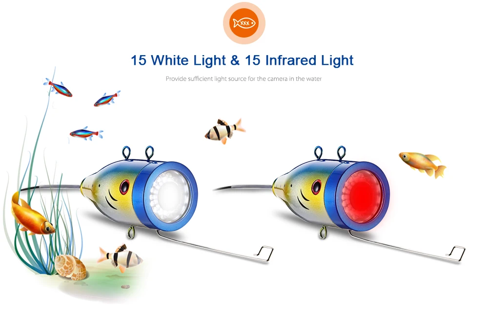 15 м/30 м 1000TVL комплект рыболовной камеры " дюймовый подводный рыболовный Видео инфракрасный/белый светодиод эхолот вилка Европа/США