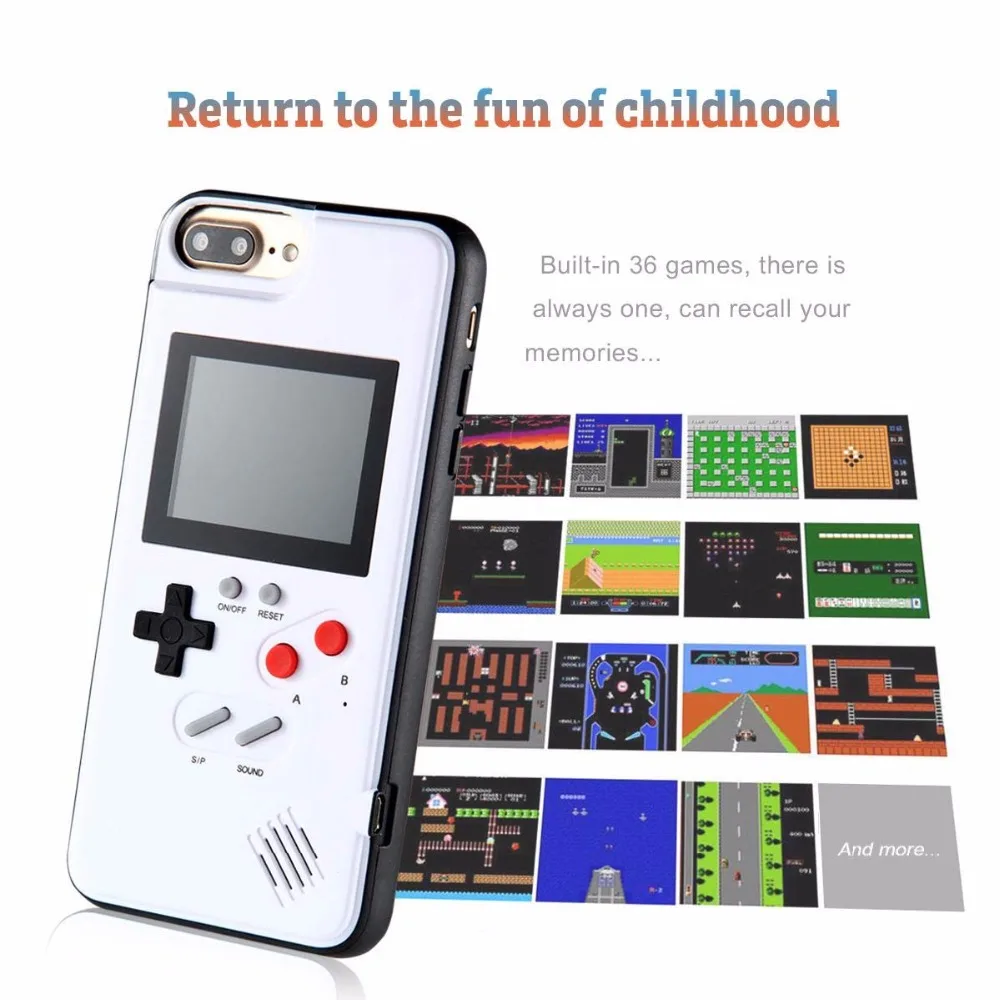 

Retro Display Game phone Case for iPhone 6 7 8 Plus TPU Frame gameboy coque for iPhone X Xs Max Xr Funda Capa