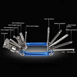 Лидер продаж Инструменты для ремонта велосипедов 11 в 1 компл. Hex спицевой ключ Отвертка-открывашка прочный сталь