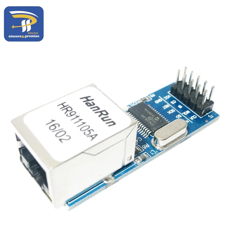 

Mini ENC28J60 Ethernet LAN Network Module 51 AVR SPI PIC STM32 LPC Wholesale