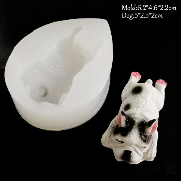 NEW Dogs Silicone Soap Mold Fondant Mould Cake Decorating Tool Cat Butt Corgi Bulldog Chocolate Gumpaste Sugarcraft Mold C339 - Color: L