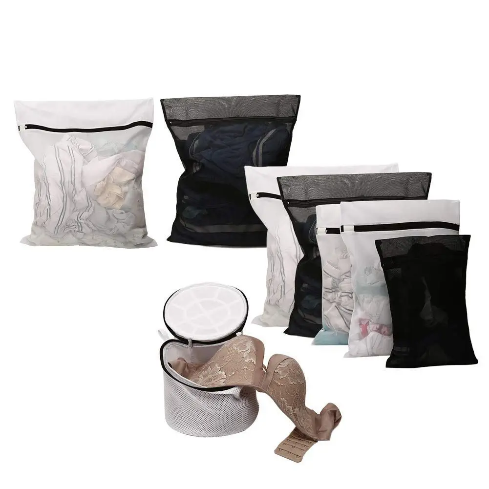 

Washing Bags, Set of 8 Durable Mesh Laundry Bags with Zip Closure for Clothes, Delicates