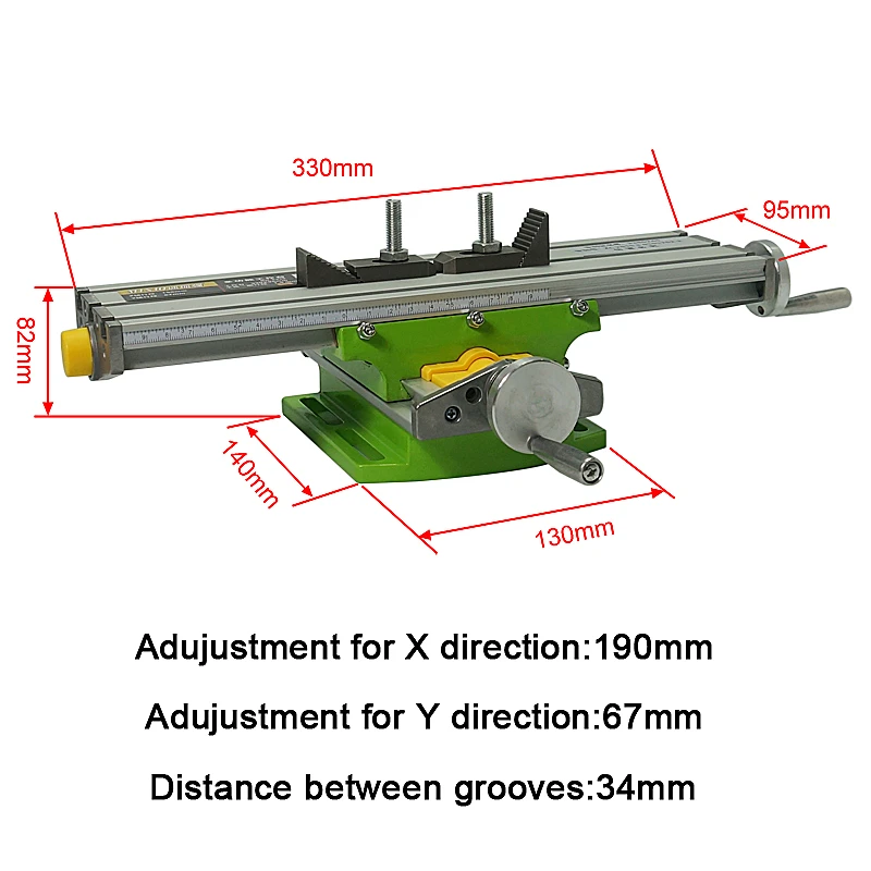 LY 6330 Multifunction Milling Machine Bench Drill Vise Fixture Worktable X Y-axis Adjustment Coordinate Table