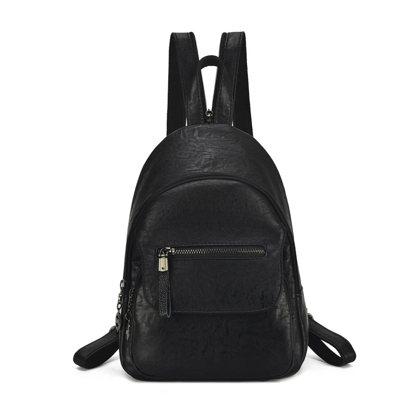 Женские Маленькие Мини-рюкзаки для девочек-подростков, женские кожаные рюкзаки, женский рюкзак в консервативном стиле, рюкзаки для путешествий, Mochilas - Цвет: Черный