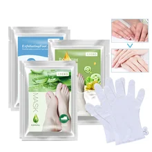Отшелушивающая маска для ног пилинг успокаивающий увлажняющий Восстанавливающий маска для крем для ног и маска для рук Уход за кожей Перчатки ручной работы 8 пар/уп