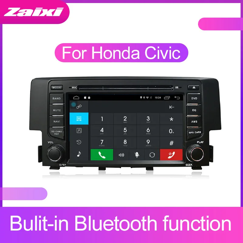 Автомобильный мультимедийный плеер ZaiXi 2 DIN с сенсорным экраном 2016 2018 Bluetooth GPS Wi Fi FM