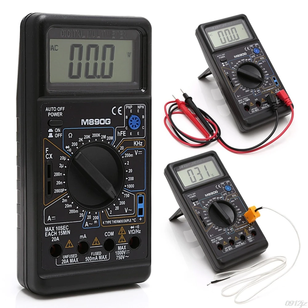 

M890G Digital Multimeter DMM AC DC Volt Amp ohm Temperature Meter Tester Tool Frequency Meter Test Tools LS'D Tool qiang