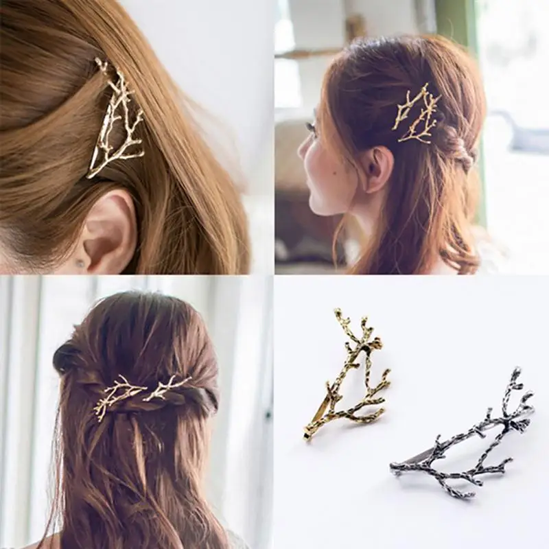 

Elegant Metal Tree Branch Hairpins Hair Clips for Women barrettes Female Headwear Alloy Hair Accessories Hair Clip New