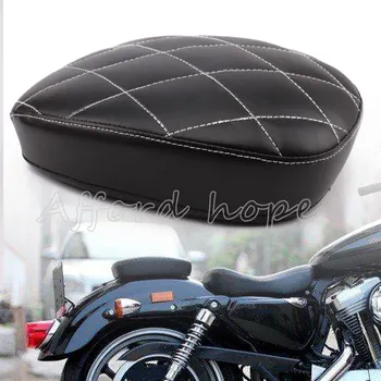 

Motorcycle Fender Seat White Stitching Rear Passenger Seat Cushion Tail Pillion Pad For Harley 48 Sportster 1200X 1200V 2012-15